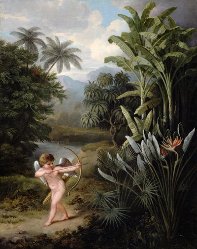 Cupido inspirando as plantas com amor, pintado para o livro de Robert Thornton "New Illustration of the Sexual System of Linnaeus", c.1797 de Philip Reinagle