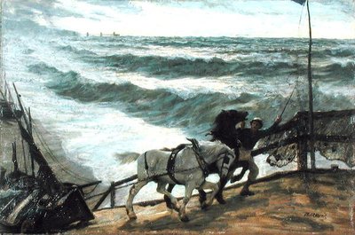 Uma tempestade que se aproxima (óleo sobre tela) de Philip Richard Morris