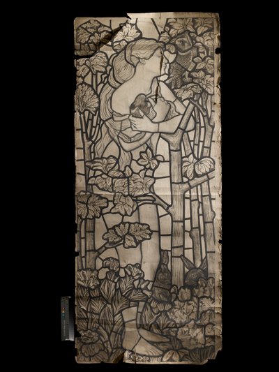 Desenho para um vitral de véspera, 1862 de Philip Webb