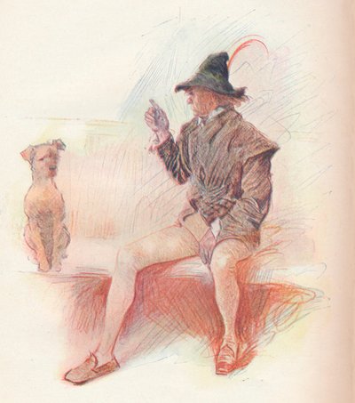 Launce e seu cachorro, 1903, 1903 de Philip William May