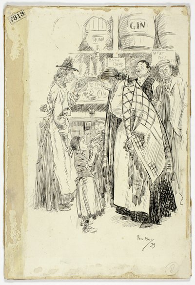 London East End: Sketch em uma loja de gin East End de Philip William May