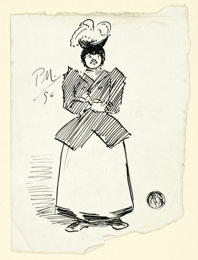 Personagem feminina de Londres de Philip William May