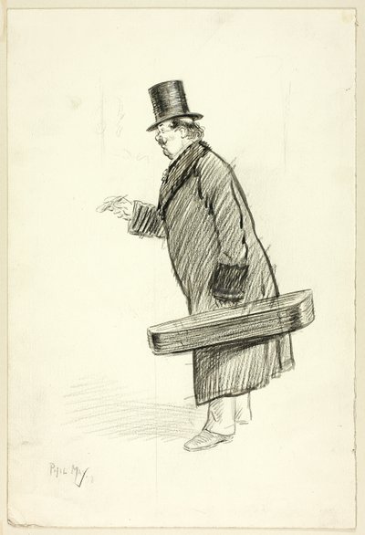 Homem com estojo de violino de Philip William May