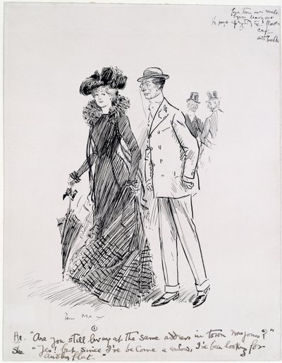 Sra. Jones (caneta e tinta no papel) de Philip William May