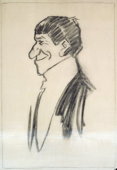 Auto-retrato (carvão sobre papel) de Philip William May