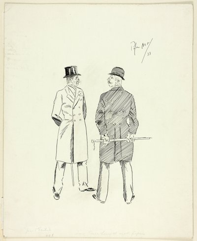 Dois cavalheiros com bengalas de Philip William May