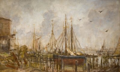 A Shipyard, Shoreham, Sussex, 1926. de Philip Wilson Steer