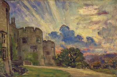 Castelo de Chirk (óleo sobre tela) de Philip Wilson Steer