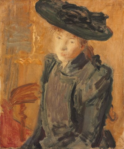 Menina com um chapéu grande de Philip Wilson Steer