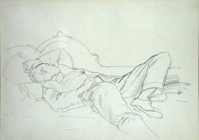 Ter um Snooze (lápis sobre papel) de Philip Wilson Steer