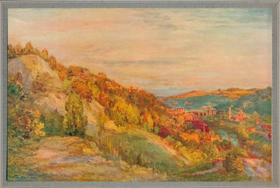 A ponte vermelha, Ironbridge, 1910, c1932 de Philip Wilson Steer