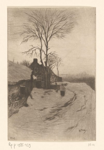 Casas de quinta ao longo de uma estrada com árvores nuas
Hiver (título original) de Philip Zilcken