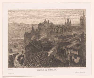 Vista de Freiburg (título original no objeto) de Philip Zilcken