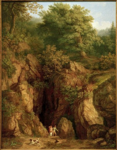 J.Ph. Hackert, Gruta de São Francisco em Monte Verna I. de Philipp Hackert