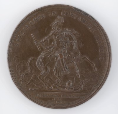 Medalha de bronze em comemoração da morte de Frederick, Duque de Schomberg de Philipp Heinrich Müller