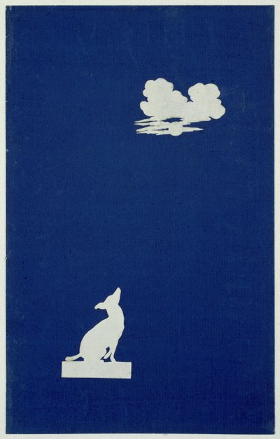 Um cachorro uivando para a lua (colagem sobre papel) de Philipp Otto Runge