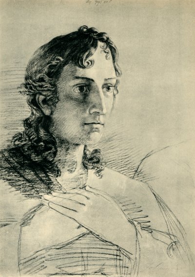 Cabeça e mãos de São João, 1806, 1943. de Philipp Otto Runge