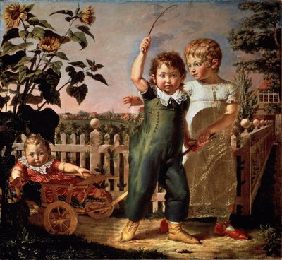 Retrato de Crianças Pintura Hulsenbeck de Philipp Otto Runge (1777-1810) 1805 Sun. 130,5x140,5 cm Hamburgo, Kunsthalle de Philipp Otto Runge
