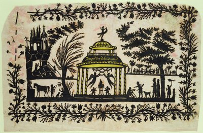 O Templo da Felicidade (colagem sobre papel) de Philipp Otto Runge