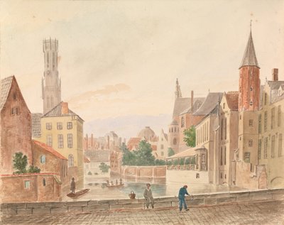 Bruges (aguarela sobre papel) de Philippe Auguste de Peellaert