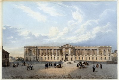 Colonnade of the Louvre - em "Promenade dans Paris et ses environs", desenhado por Jacottet e Benoist, c. 1840 de Philippe Benoist