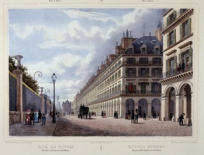 Rue de Rivoli - em "Promenade dans Paris et ses environs", de Jacottet et Benoist, ed. Gihaut de Philippe Benoist