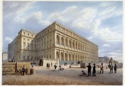 Vista do Palácio Orçay (ou Orsay?) - em "Promenade dans Paris et ses environs", desenhado por Jacottet e Benoist, c. 1840 de Philippe Benoist