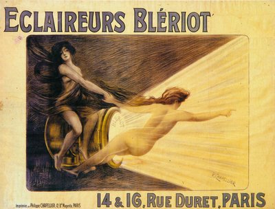 Anúncio para faróis Bleriot, c1905 de Philippe Chapellier