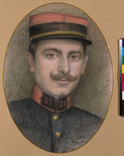 Sargento do 21º Regimento de Infantaria (pastel sobre papel) de Philippe Galard