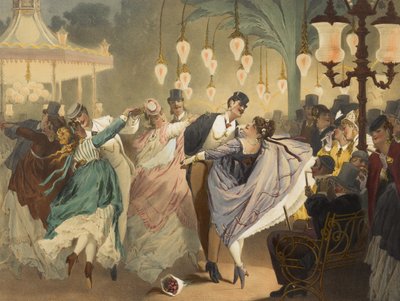 Museu de maneiras em ação: La valse à Mabille, gravada por Gustave Barry de Philippe Jacques Linder