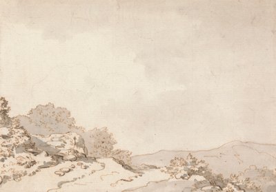Um caminho no topo de uma colina de Philippe Jacques de Loutherbourg