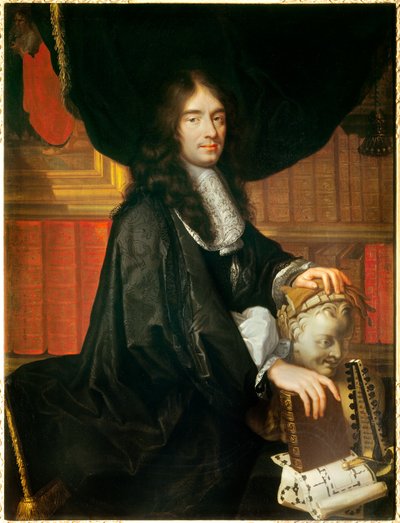 Retrato de Charles Perrault (1628-1703) escritor francês Pintura de Philippe Lallemant (1636-1716) 1672 Dom. 1,3x1m. de Philippe Lallemant