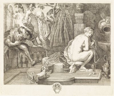 Susanna e os anciãos de Philippe Lambert Joseph Spruyt
