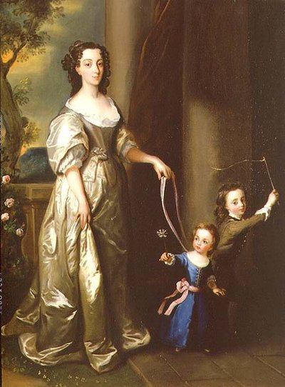 Retrato da Sra. Thomas Fane com seus filhos John e Anne (óleo sobre tela) de Philippe Mercier