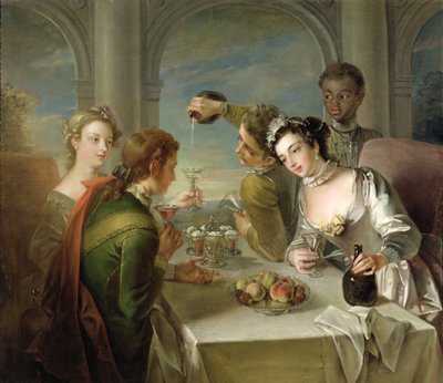 O Sentido do Gosto, c.1744-47 (ver também 129301 e 129303) de Philippe Mercier