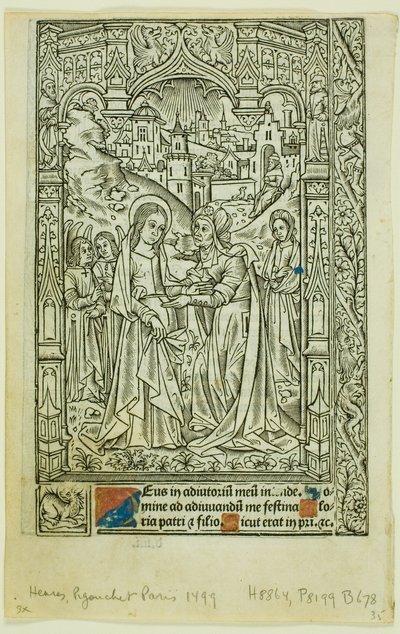 Visitação, do Livro de Horas de Philippe Pigouchet