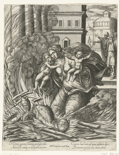 A esposa de Ashdrubal mergulha no templo em chamas de Philippe Thomassin (possibly)