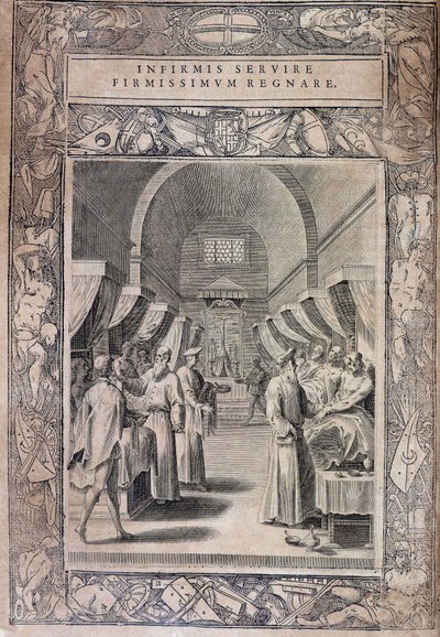 Conselho de Estatutos da Ordem de Malta "Statuta Hospitalis Hervsalem" (cavaleiros que cuidam dos doentes), de Philippe Thomassin, final do século XVI de Philippe Thomassin