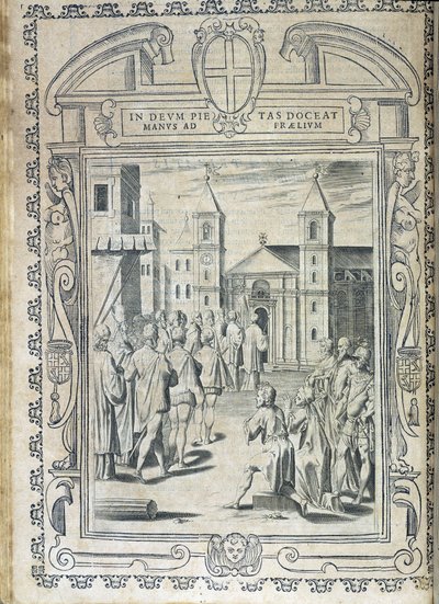 Placa de Estatutos da Ordem de Malta "Statuta Hospitalis Hervsalem" (procissão), de Philippe Thomassin, finais do século XVI de Philippe Thomassin