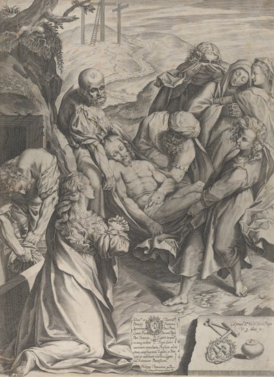 O sepultamento, 1589. de Philippe Thomassin