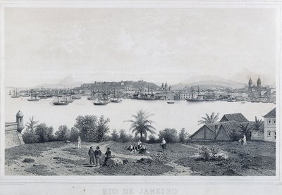 Nine panoramic views of Rio de Janeiro: Da Ilha das Cobras de Philippe and Ciceri Eugene Benoist