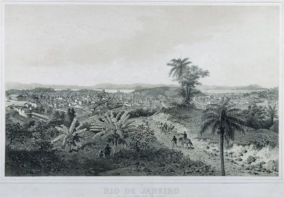Nine panoramic views of Rio de Janeiro: De Lado da Terra Morro de Senado de Philippe and Ciceri Eugene Benoist