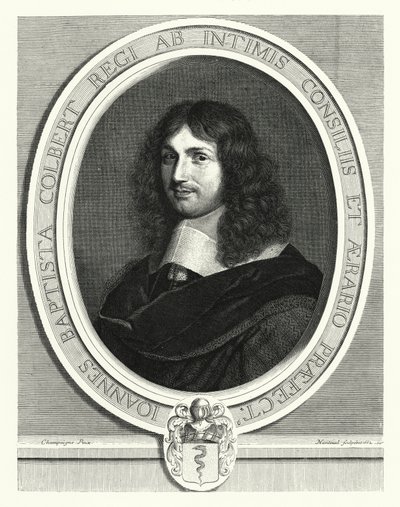 Jean-Baptiste Colbert, estadista francês (gravura) de Philippe de (after) Champaigne