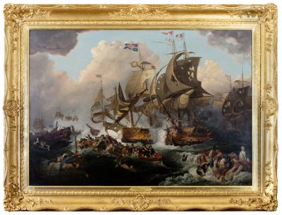 O glorioso primeiro de junho de Philippe de (after) Loutherbourg