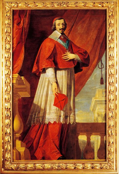 França, Fontaine Chaalis, Retrato do estadista e clérigo francês, Cardeal Richelieu (1585-1642) de Philippe de (school of) Champaigne