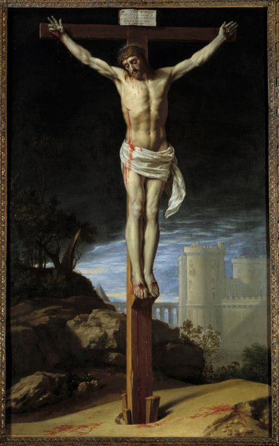 Cristo na Cruz Pintura de Filipe de Champaigne (1602-1674) (ec.flam.) Século XVII Kansas City. Galeria Nelson de Philippe de Champaigne