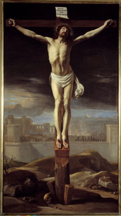 Cristo na cruz. Pintura de Philippe De Champaigne (1602-1674) Ec. Flam. de Philippe de Champaigne
