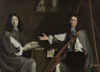 Retrato duplo de ambos os artistas, 1654 de Philippe de Champaigne