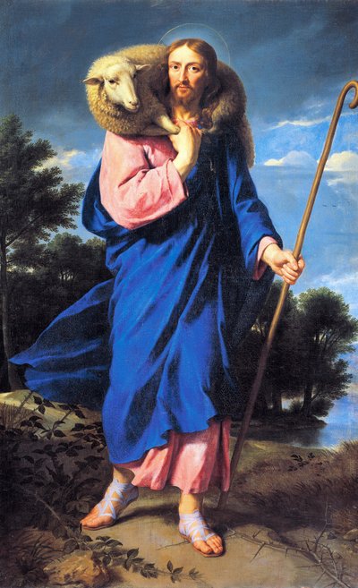 Good Shepherd, de Philippe de Champaigne (1602-1674), óleo sobre tela de Philippe de Champaigne