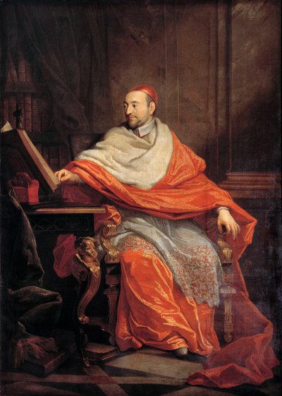 Portrait en pied du cardeal Pierre de Berulle (1575-1629) Pintura de Philippe de Champaigne (1602-1674) Paris do século XVII, Eglise saint Sulpice - Retrato completo do Cardeal Pierre de Berulle (1575-1629). Pintura de Philippe de Champaigne (1602-16) de Philippe de Champaigne